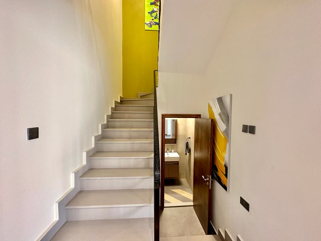 Completed interior at the Al Hamra Village townhouse, view 2