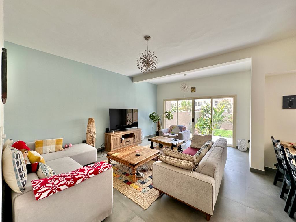 Completed interior at the Al Hamra Village townhouse, view 3