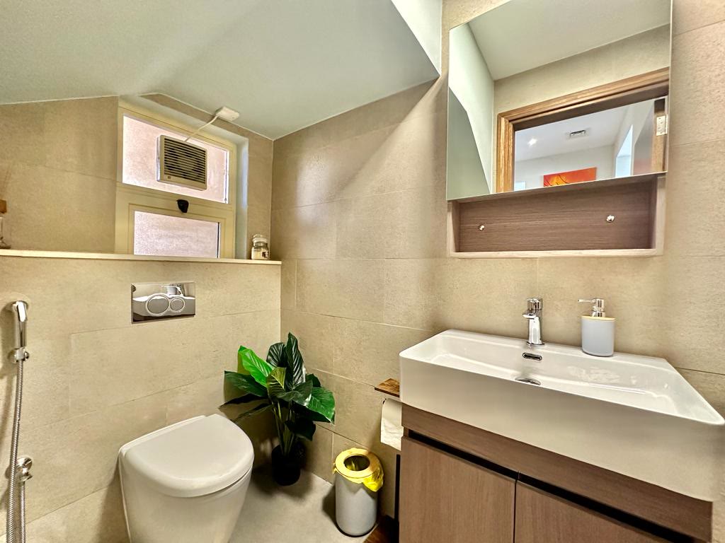 Completed interior at the Al Hamra Village townhouse, view 4