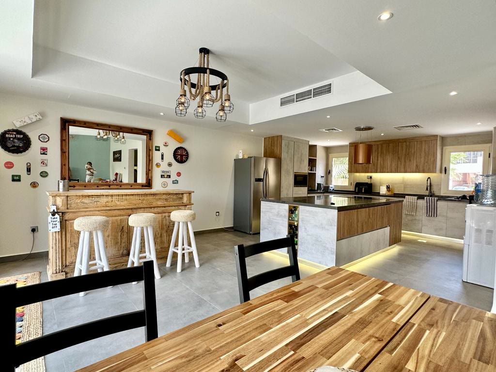 Completed interior at the Al Hamra Village townhouse, view 6