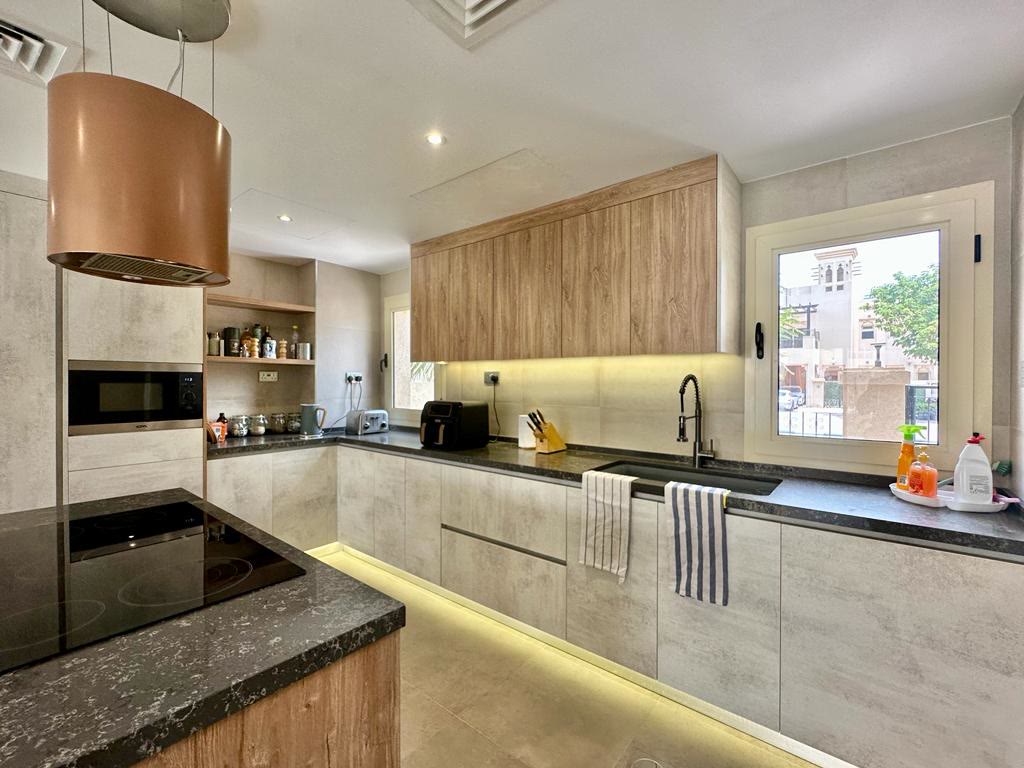 Completed interior at the Al Hamra Village townhouse, view 8