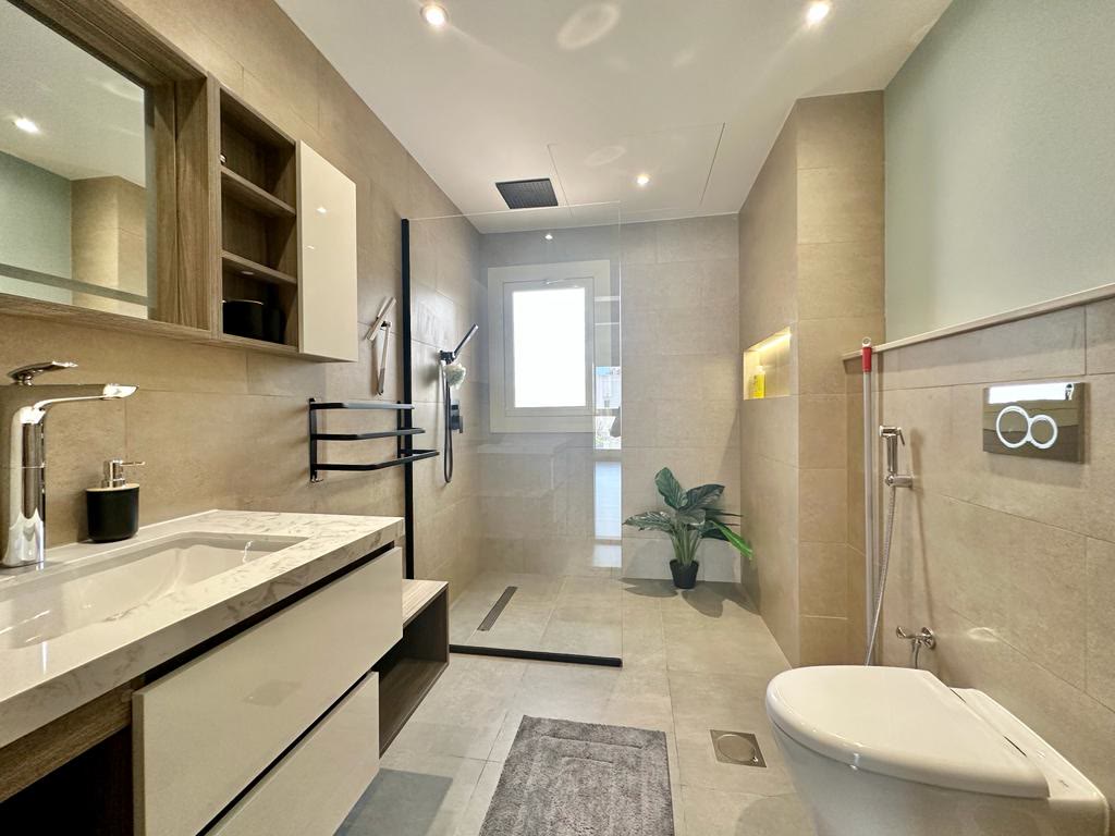 Completed interior at the Al Hamra Village townhouse, view 14