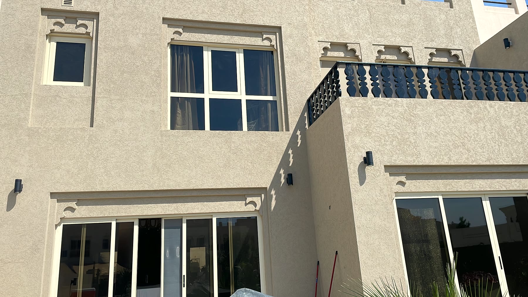 Rear Exterior · Daylight after the Al Hamra Village townhouse renovation and landscaping