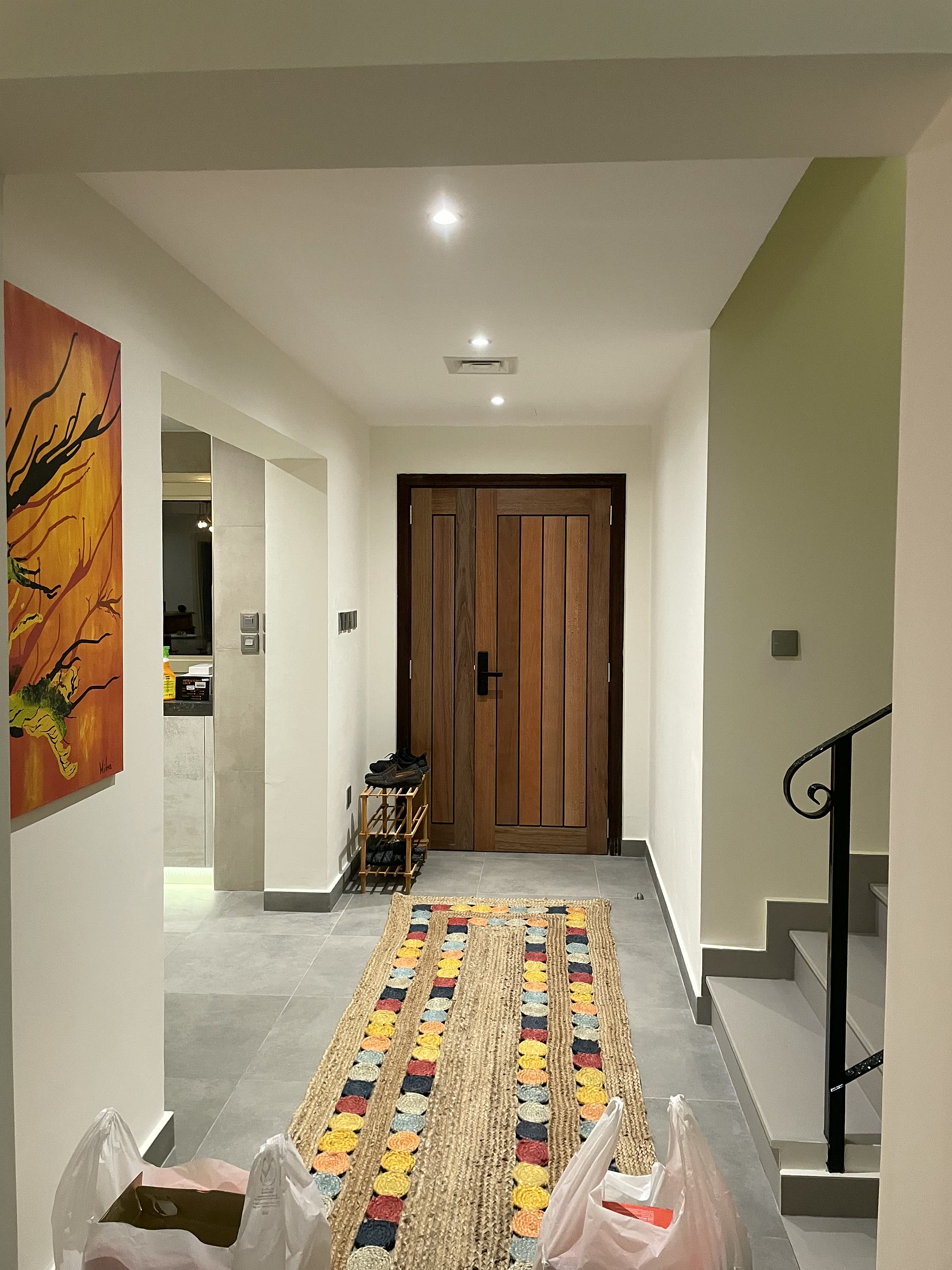 Entrance Hall after the Al Hamra Village townhouse renovation and landscaping